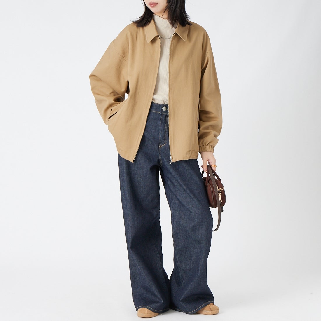 VALTA [ヴァルタ] 別注 ドリズラージャケット [VA26AW3044-JF] 510 BEIGE &&モデル身長：162cm 着用サイズ：S&&