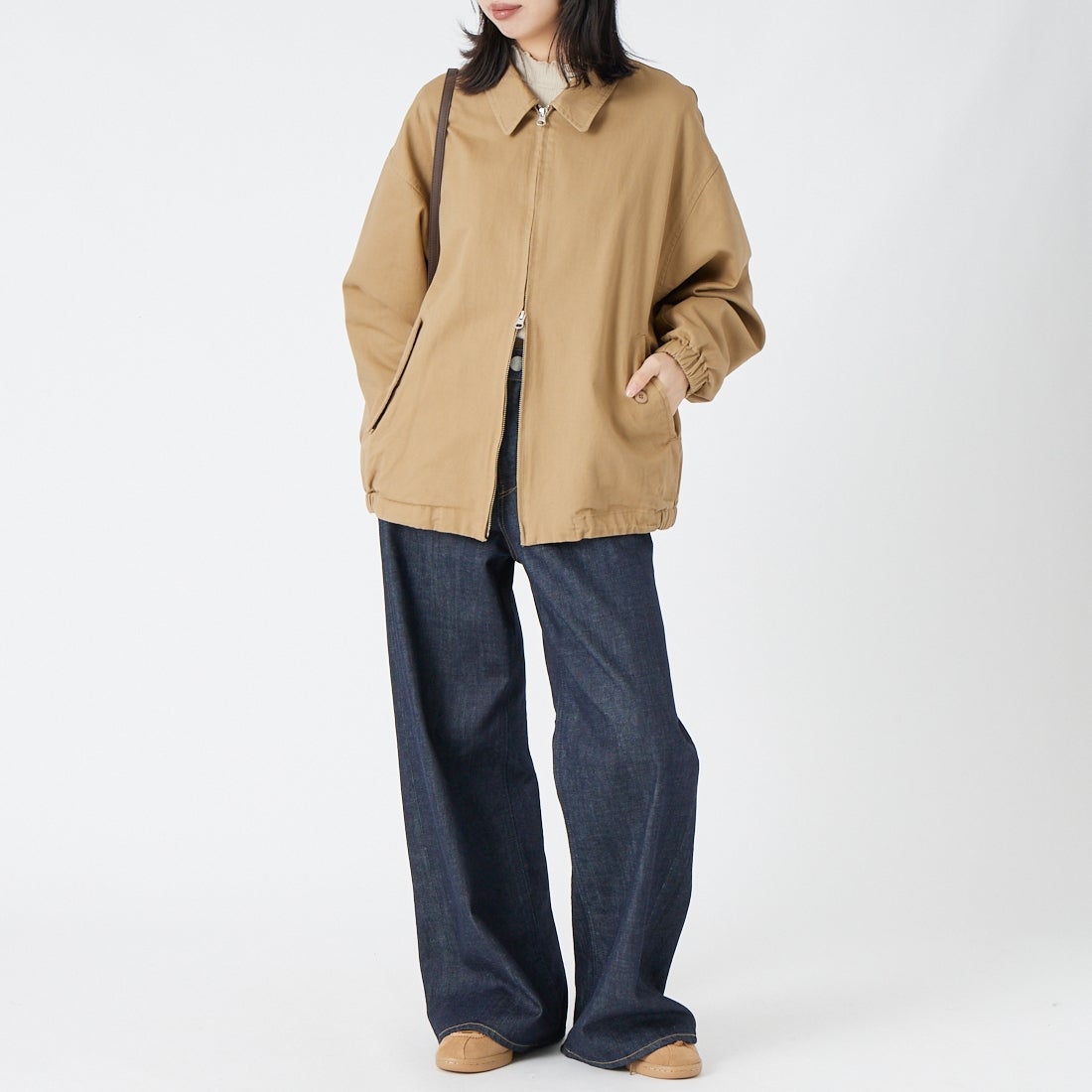 VALTA [ヴァルタ] 別注 ドリズラージャケット [VA26AW3044-JF] 510 BEIGE &&モデル身長：162cm 着用サイズ：S&&