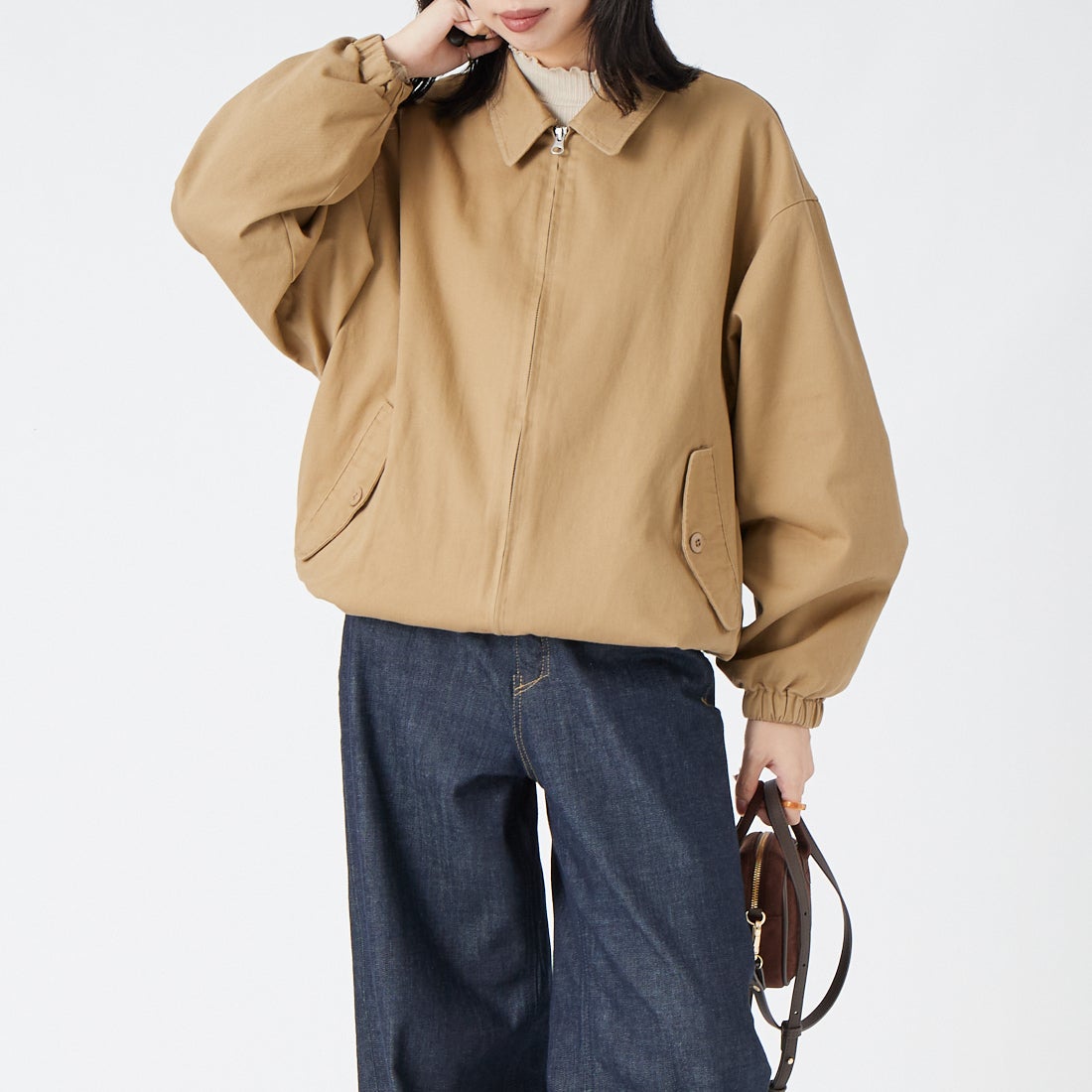 VALTA [ヴァルタ] 別注 ドリズラージャケット [VA26AW3044-JF] 510 BEIGE &&モデル身長：162cm 着用サイズ：S&&