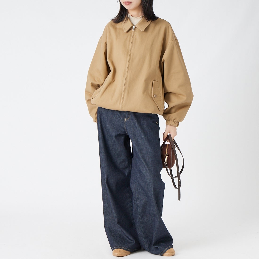 VALTA [ヴァルタ] 別注 ドリズラージャケット [VA26AW3044-JF] 510 BEIGE &&モデル身長：162cm 着用サイズ：S&&