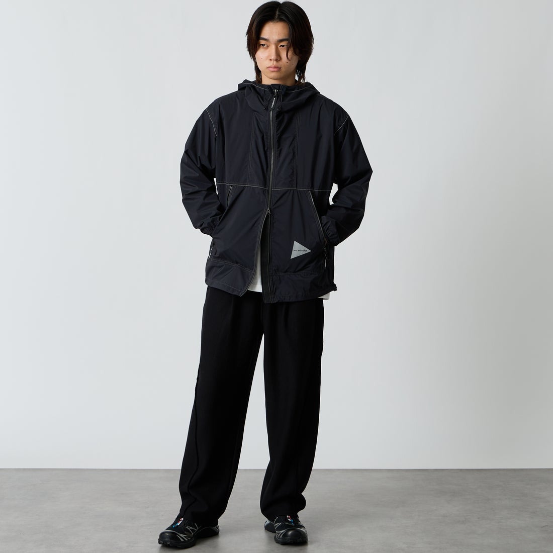 PERS PROJECTS [パースプロジェクト] 別注 アキームツイストトラウザーズ [26FW-23094-JF]BLACK &&モデル身長：177cm 着用サイズ：1&&