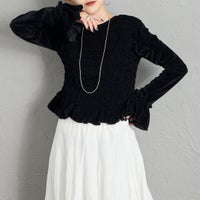 09 BLACK&&モデル身長：150cm 着用サイズ：F&&