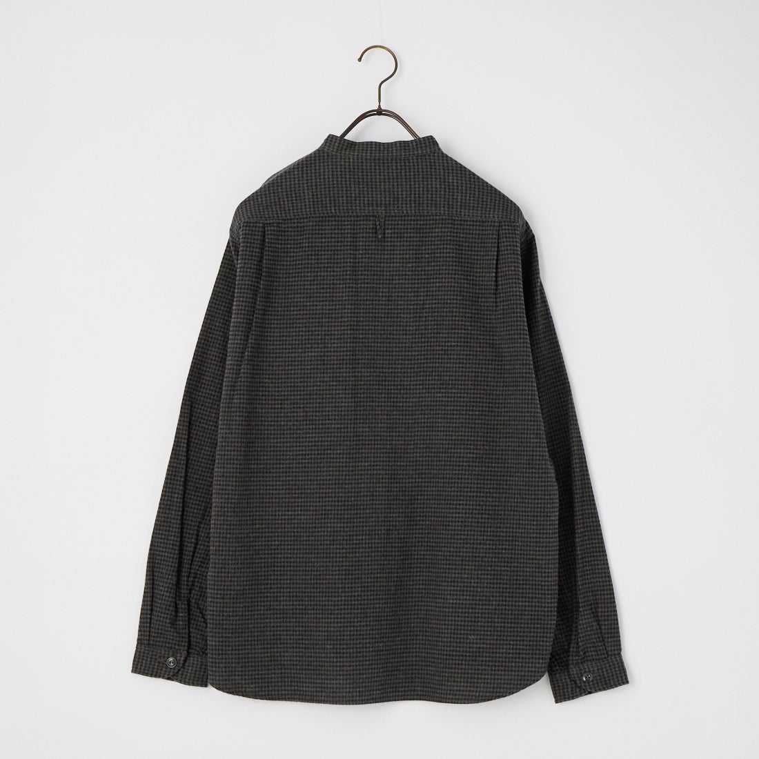 DANTON [ダントン] 起毛チェックバンドカラーシャツ [DT-B0280CHK] BLK/CHR CK