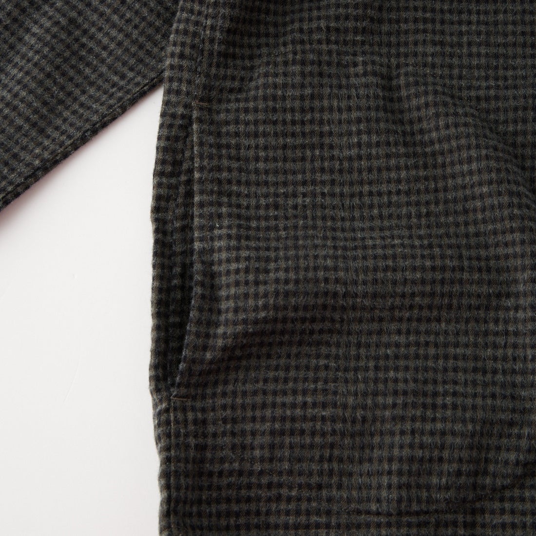 DANTON [ダントン] 起毛チェックバンドカラーシャツ [DT-B0280CHK] BLK/CHR CK