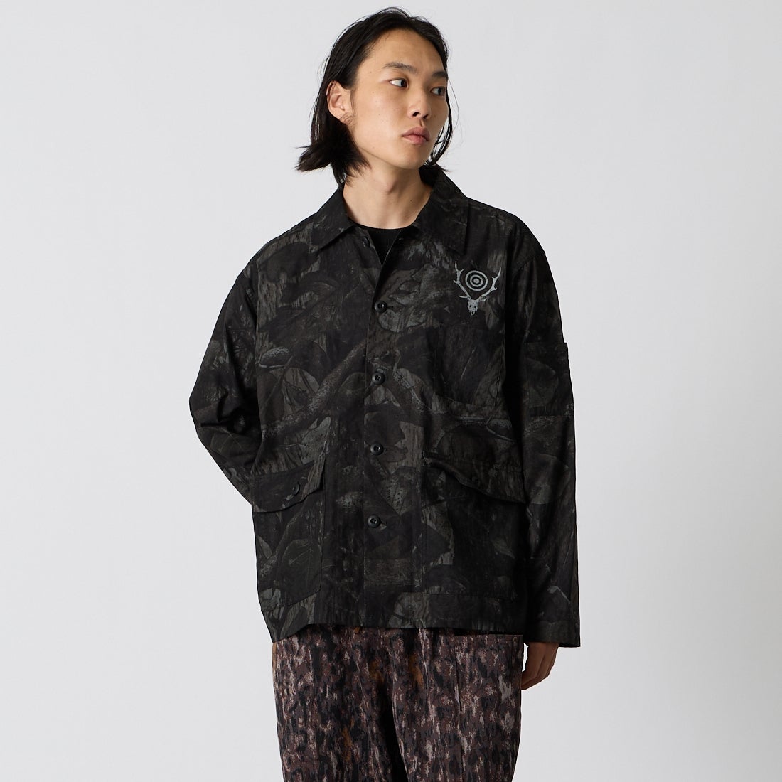 South2West8 [サウスツーウエストエイト] レンジャーシャツ [TY810] C BLACK &&モデル身長：175cm 着用サイズ：M&&