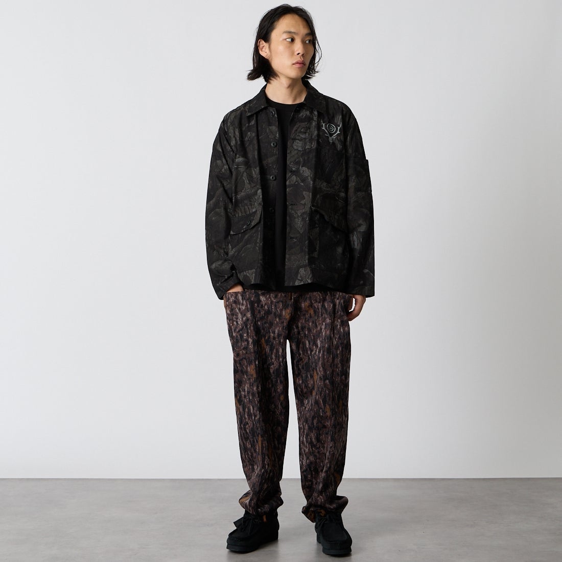 South2West8 [サウスツーウエストエイト] レンジャーシャツ [TY810] C BLACK &&モデル身長：175cm 着用サイズ：M&&