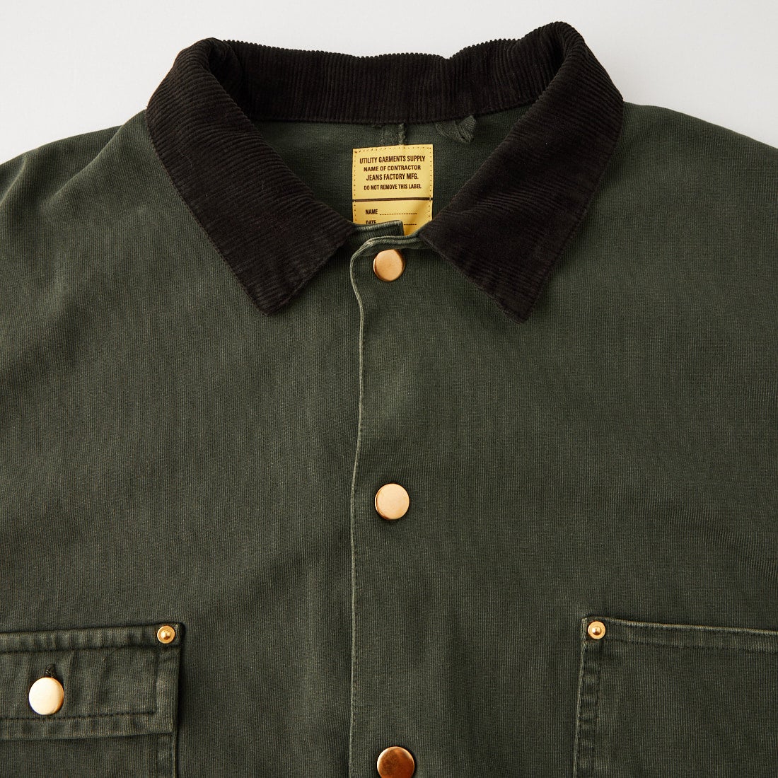 Jeans Factory Clothes [ジーンズファクトリークローズ] スウェットチョアコート [2623-428IN] MOSS