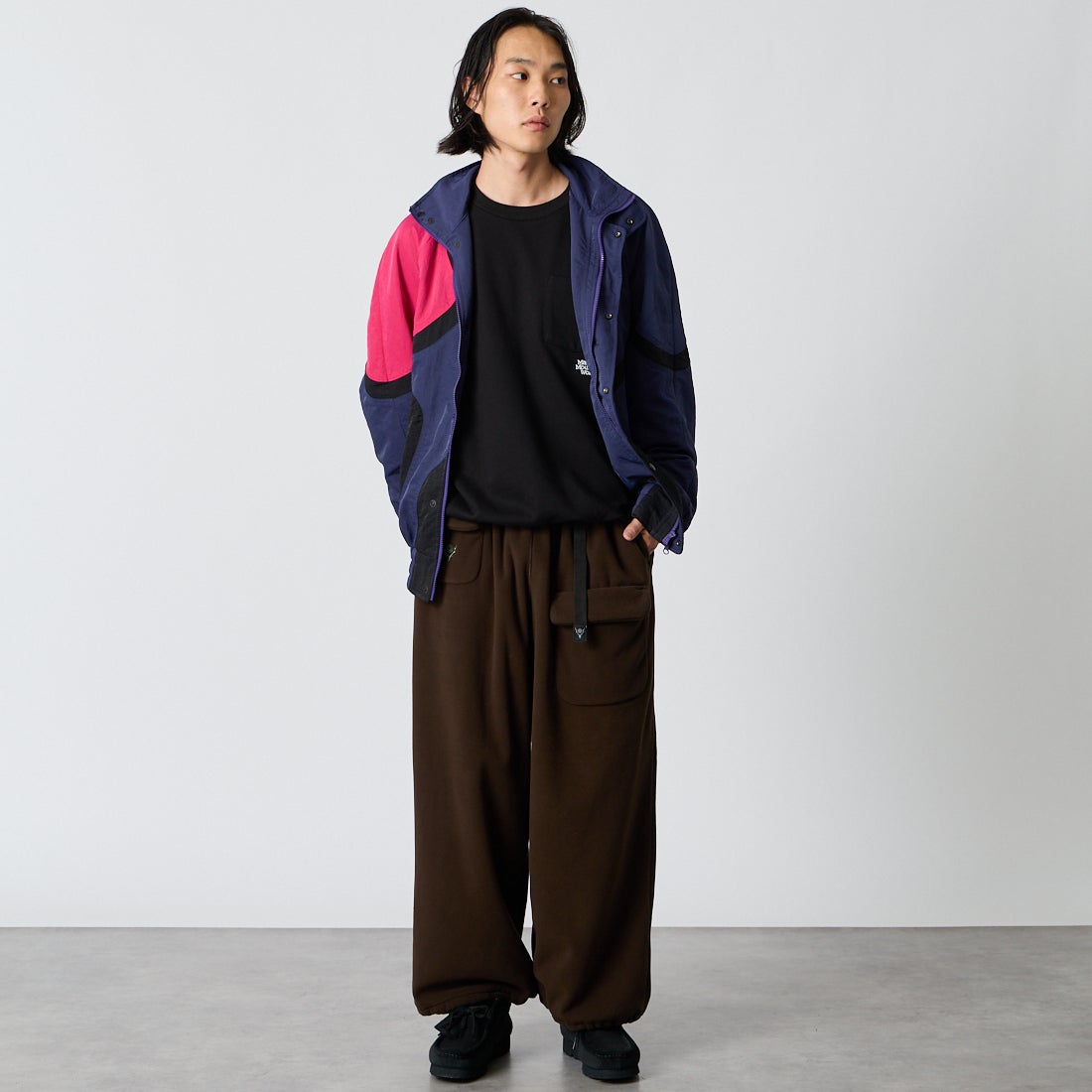 South2West8 [サウスツーウエストエイト] ストリングスラックパンツ [TY832] B BROWN &&モデル身長：175cm 着用サイズ：S&&