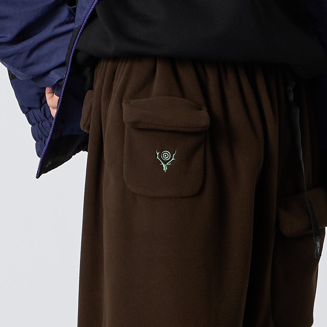 South2West8 [サウスツーウエストエイト] ストリングスラックパンツ [TY832] B BROWN &&モデル身長：175cm 着用サイズ：S&&