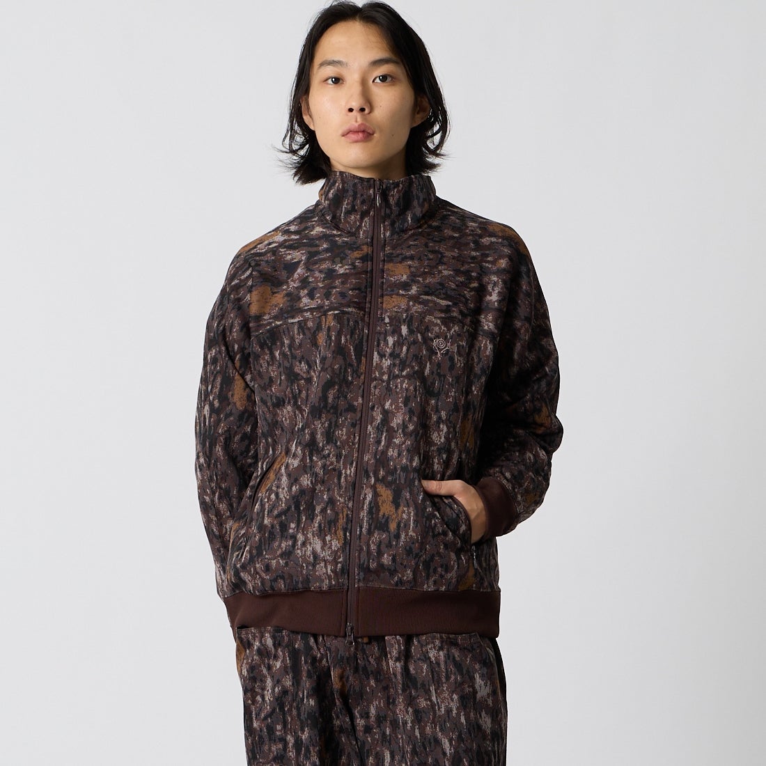 South2West8 [サウスツーウエストエイト] トレーナージャケット [TY781] BROWN &&モデル身長：175cm 着用サイズ：M&&