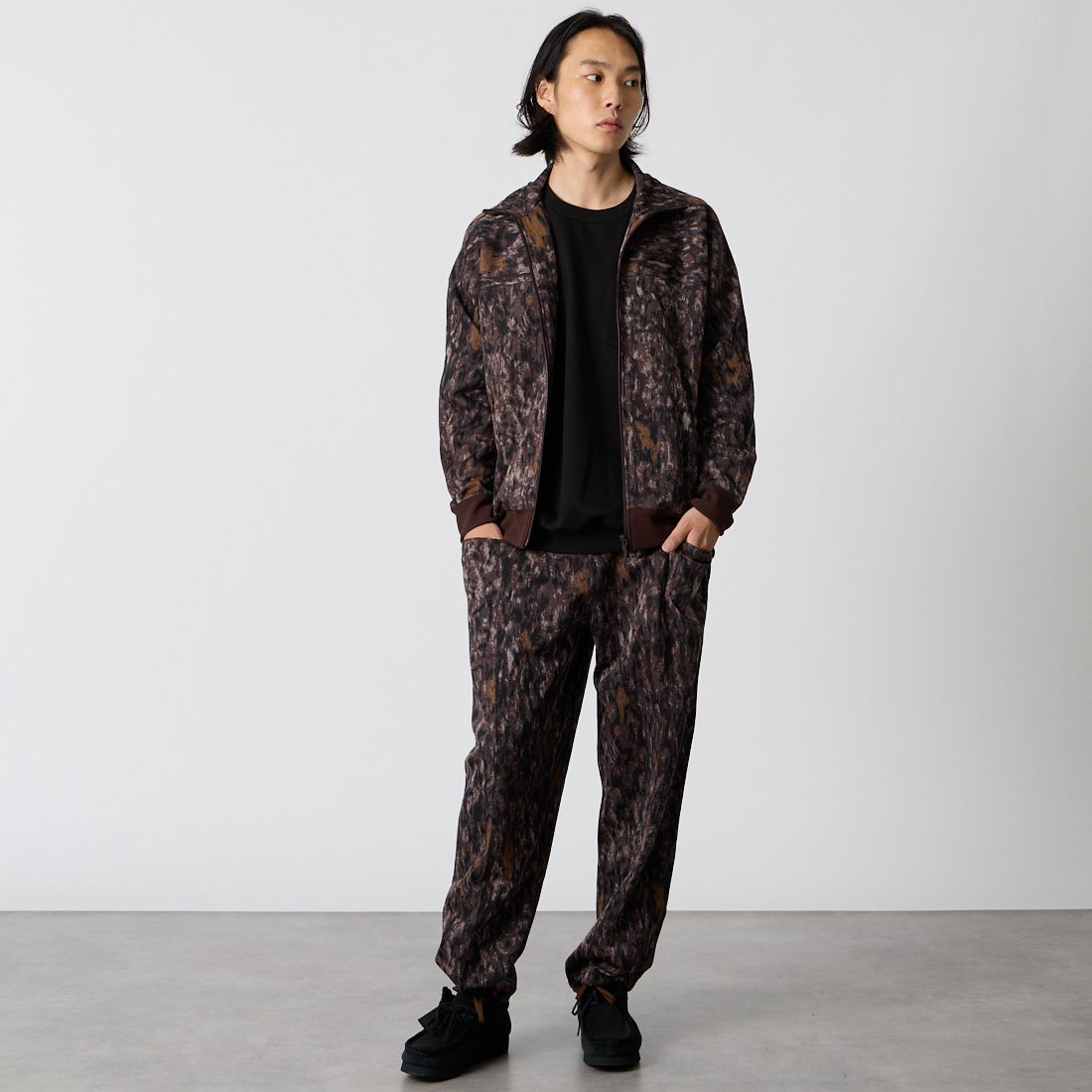 South2West8 [サウスツーウエストエイト] トレーナージャケット [TY781] BROWN &&モデル身長：175cm 着用サイズ：M&&