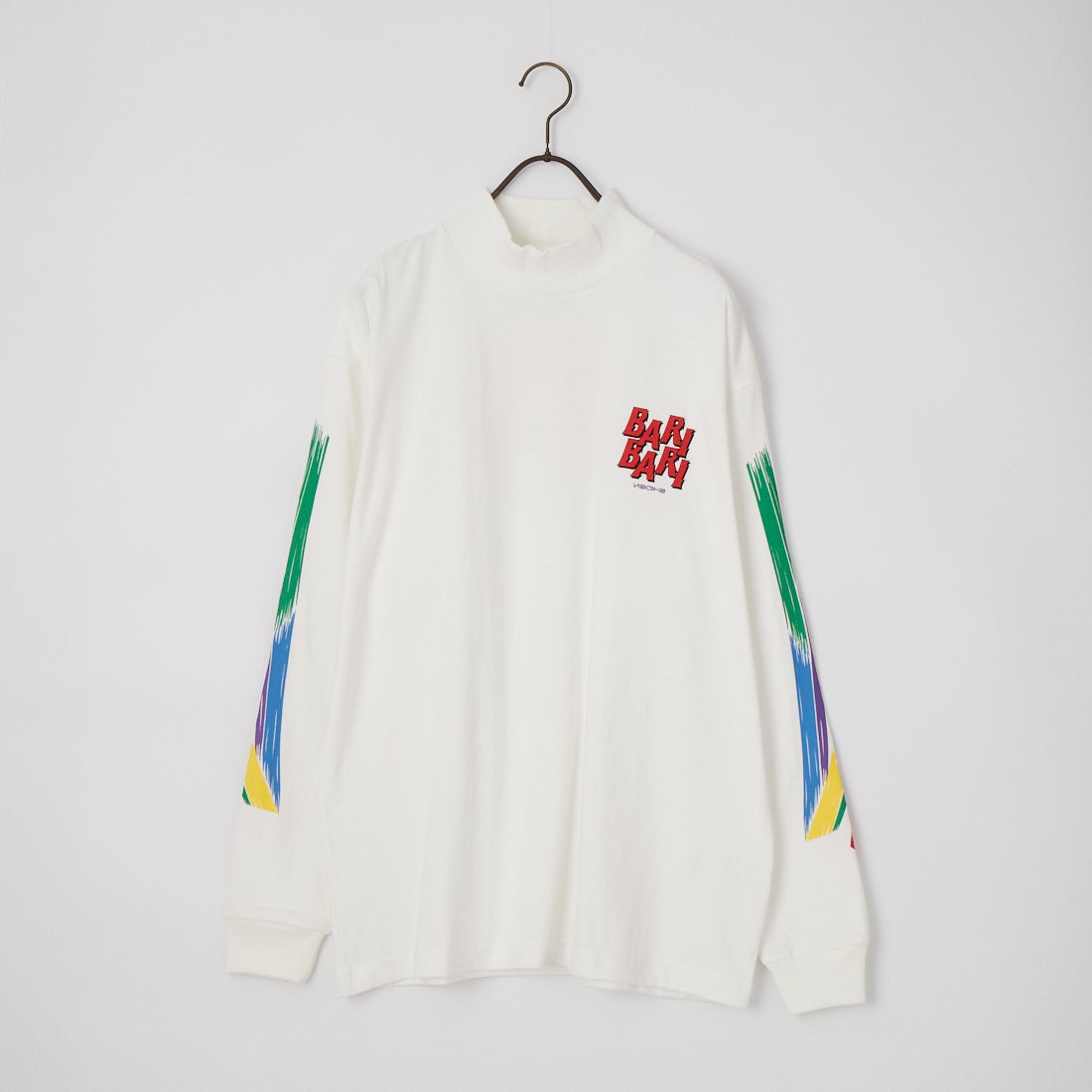 SHIDEN [シデン] ロングスリーブモックネックTシャツ [TY682] A WHITE