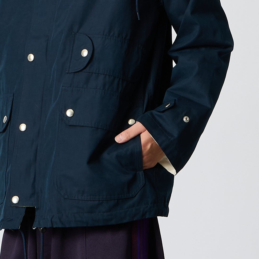 A VONTADE [アボンタージ] リバーシブルセーリングパーカー [VTD-0599-JK] 4 DK.NAVY &&モデル身長：175cm 着用サイズ：M&&