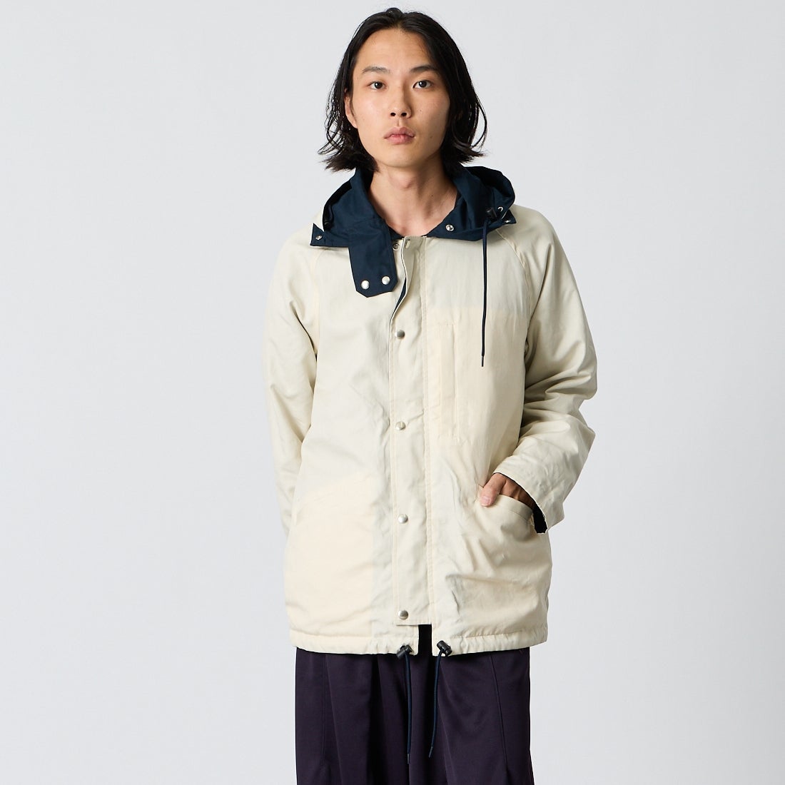 A VONTADE [アボンタージ] リバーシブルセーリングパーカー [VTD-0599-JK] 4 DK.NAVY &&モデル身長：175cm 着用サイズ：M&&