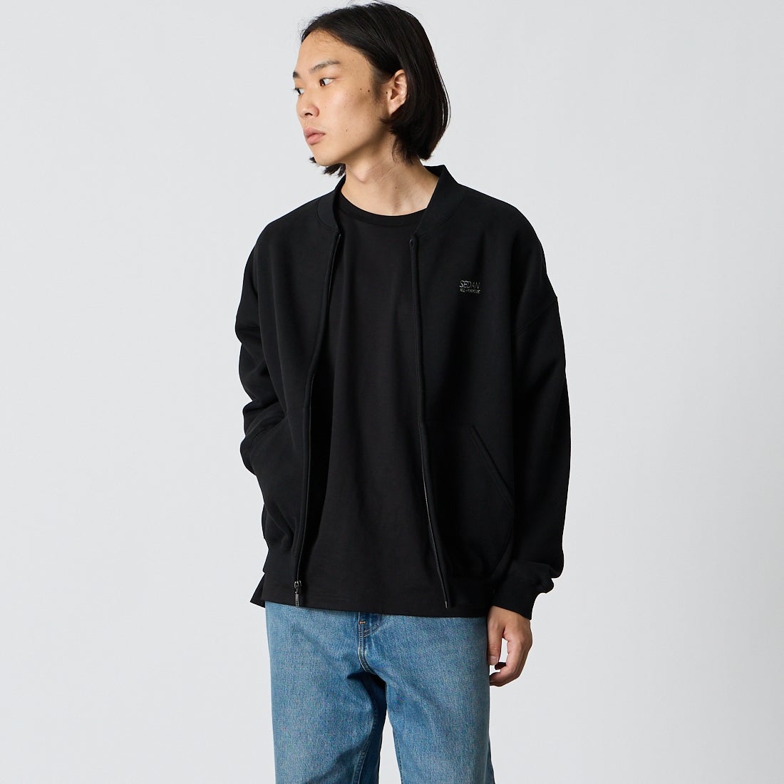 BLACK&&モデル身長：175cm 着用サイズ：M&&
