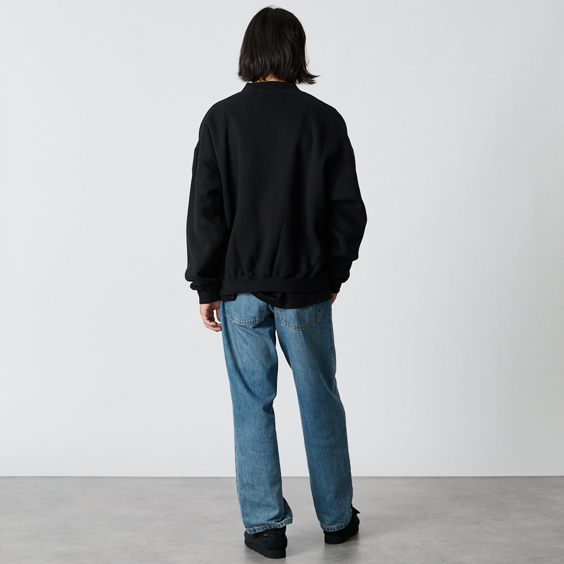 SEDAN ALL-PURPOSE [セダン オールパーパス] T/Cフリースフルジップジャケット [SD26F-CT06] BLACK &&モデル身長：175cm 着用サイズ：M&&