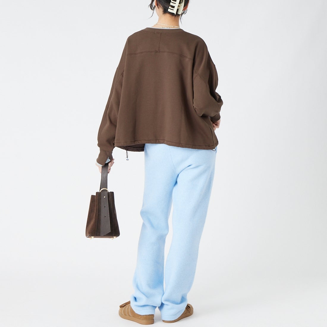 adidas Originals [アディダス オリジナルス] ニットティッピングパンツ [E4930] LF6547 &&モデル身長：162cm 着用サイズ：S&&
