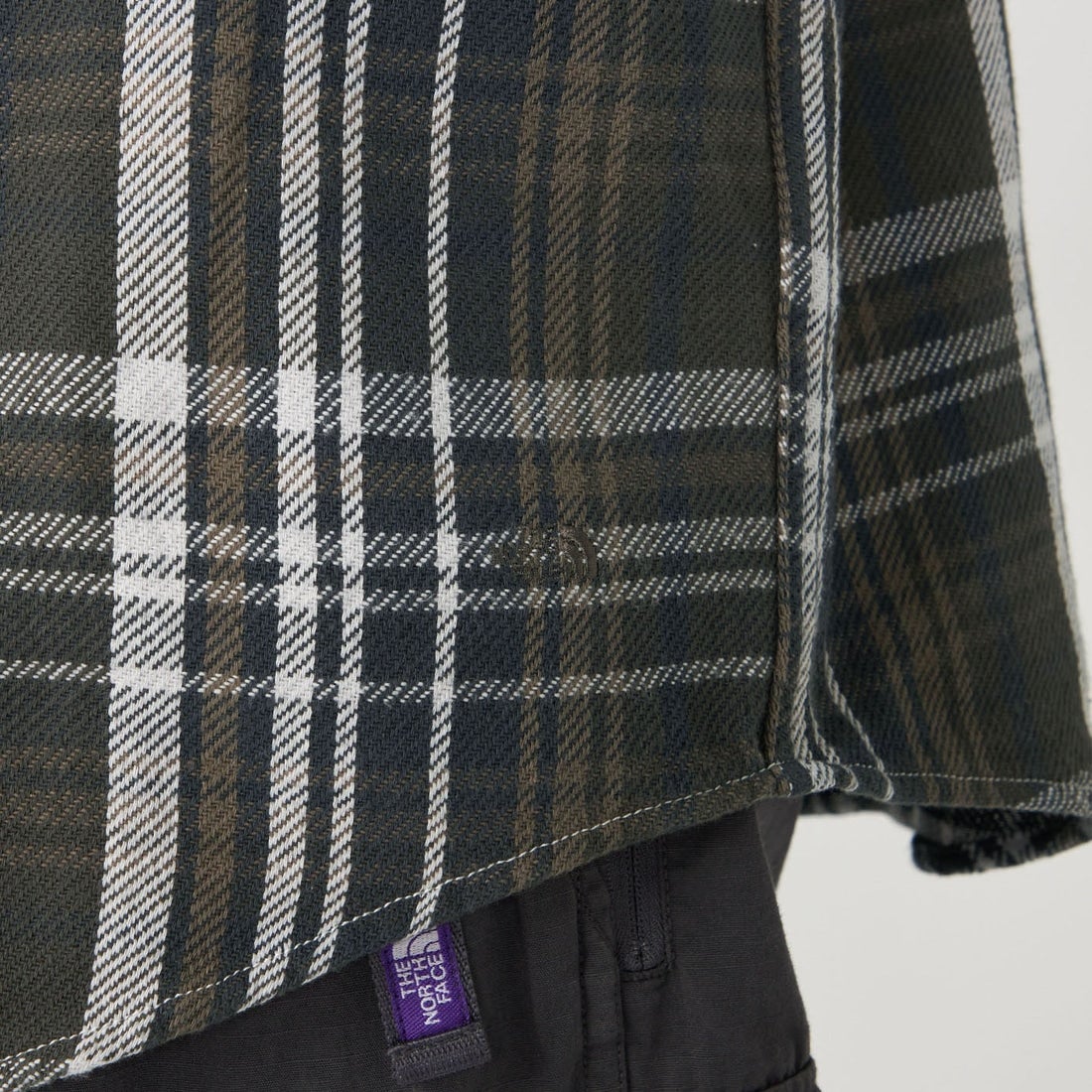 THE NORTH FACE PURPLE LABEL [ザ ノースフェイス パープルレーベル] フランネルプレイドフィールドシャツ [N26FG048] AH ASPHALT &&モデル身長：177cm 着用サイズ：M&&