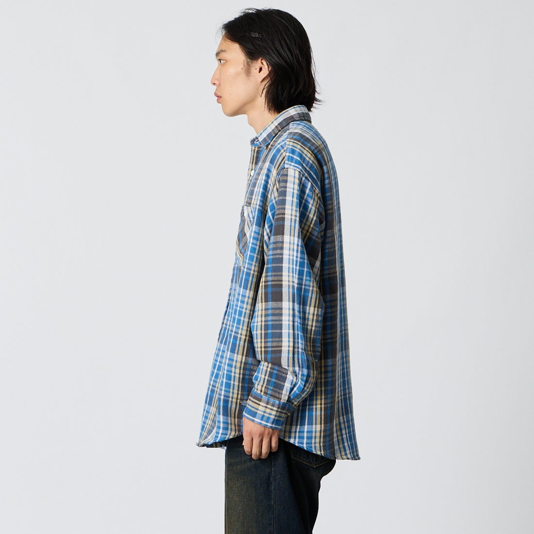 THE NORTH FACE PURPLE LABEL [ザ ノースフェイス パープルレーベル] フランネルプレイドフィールドシャツ [N26FG048] BL BLUE