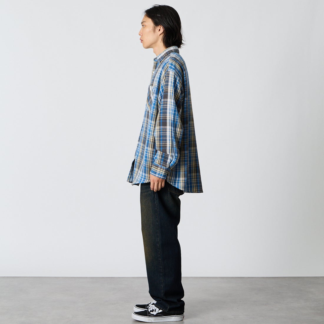 THE NORTH FACE PURPLE LABEL [ザ ノースフェイス パープルレーベル] フランネルプレイドフィールドシャツ [N26FG048] BL BLUE