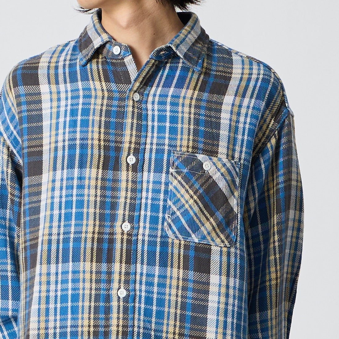 THE NORTH FACE PURPLE LABEL [ザ ノースフェイス パープルレーベル] フランネルプレイドフィールドシャツ [N26FG048] BL BLUE