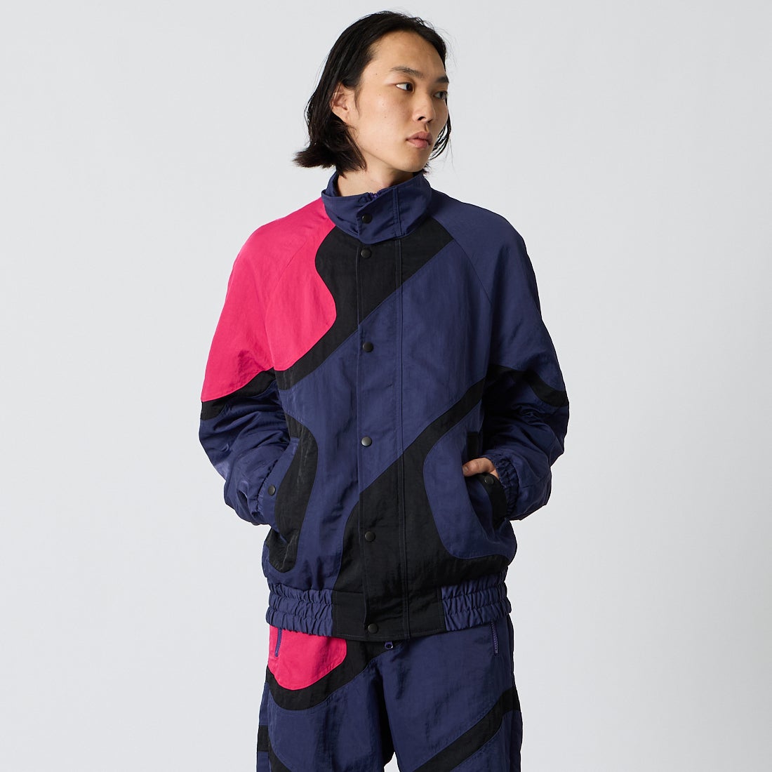 SHIDEN [シデン] マルチカラージャケット [TY662] A PURPLE &&モデル身長：175cm 着用サイズ：M&&