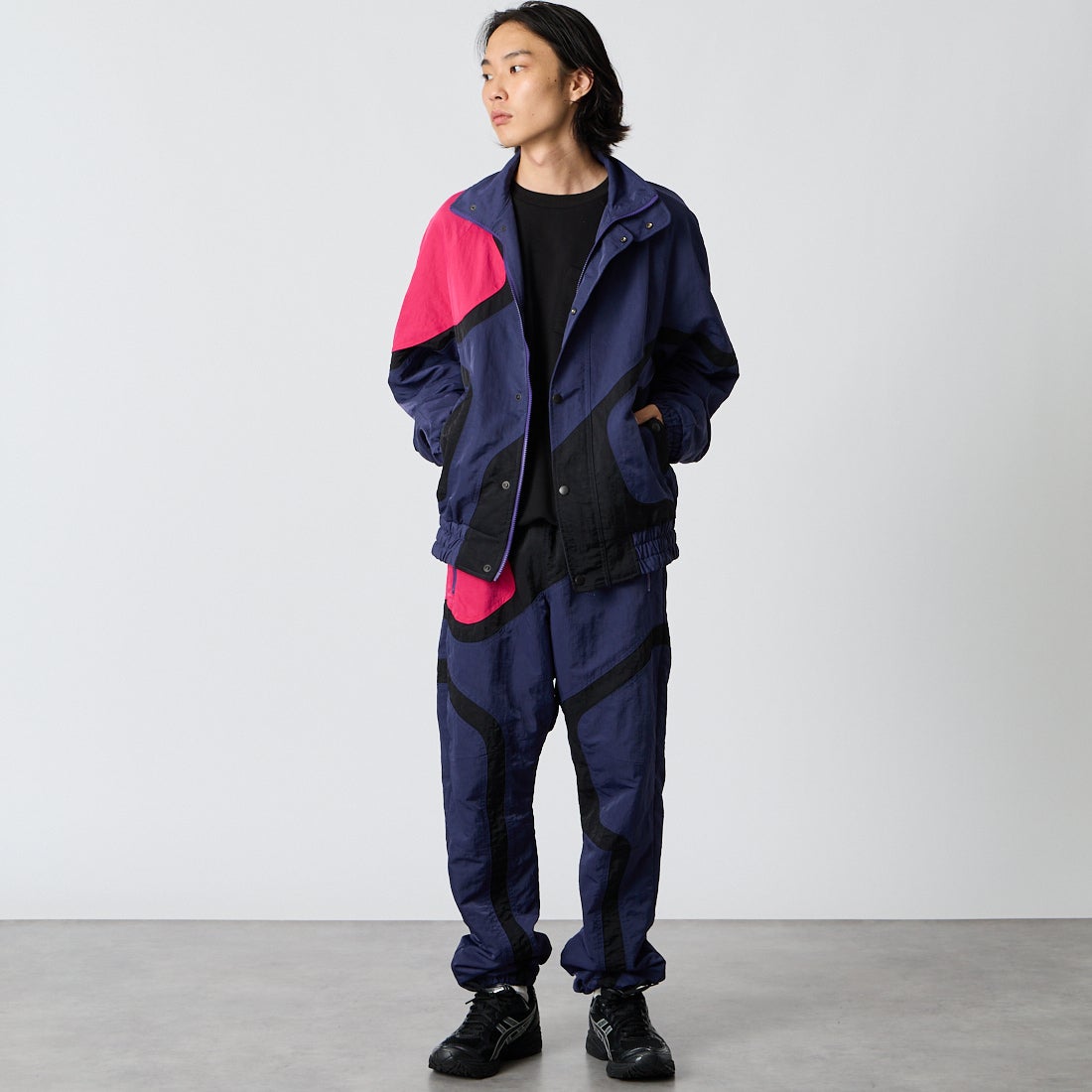 SHIDEN [シデン] マルチカラージャケット [TY662] A PURPLE &&モデル身長：175cm 着用サイズ：M&&