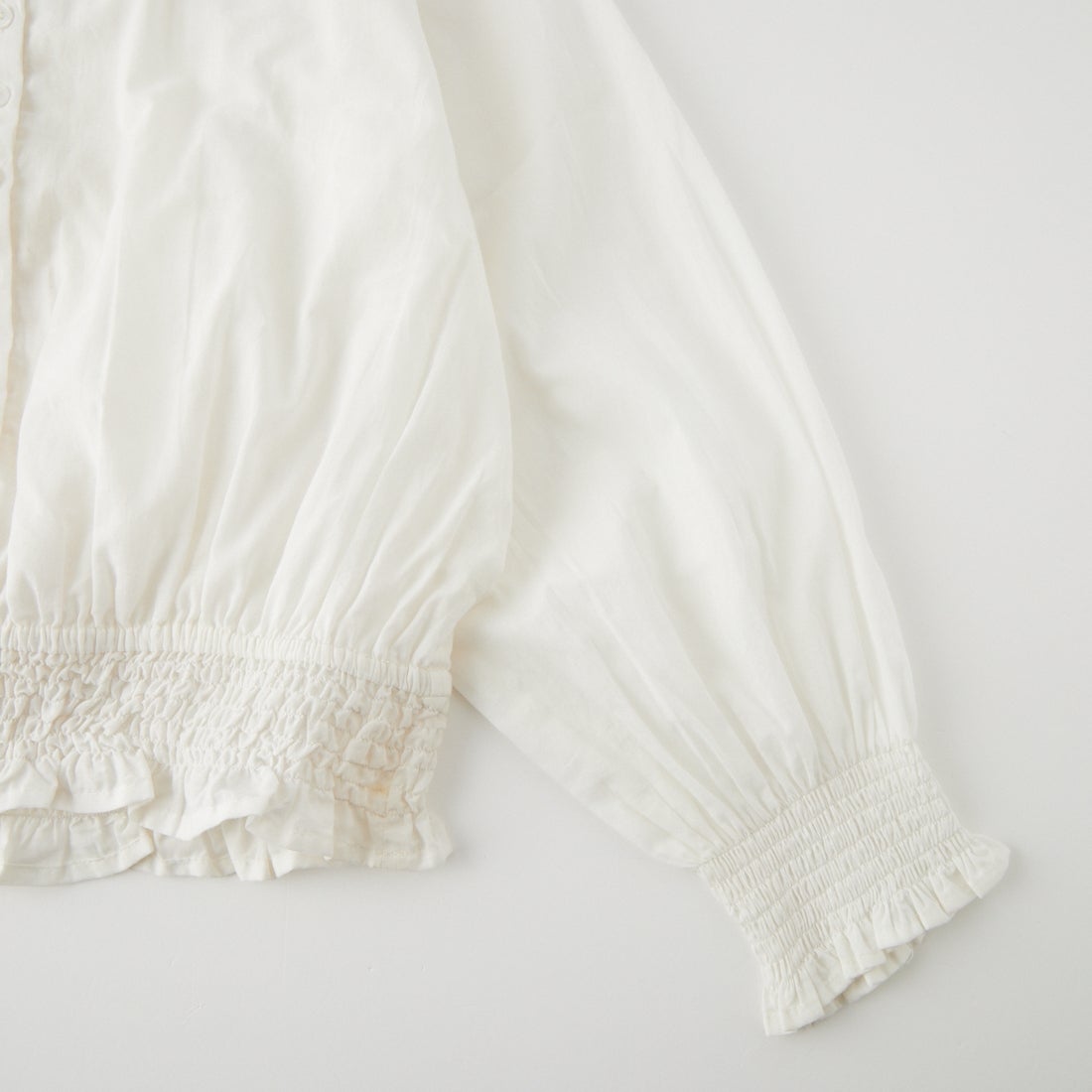 crinkle crinkle crinkle [クリンクル クリンクル クリンクル] スローオフブラウス [CC-5016] WHITE
