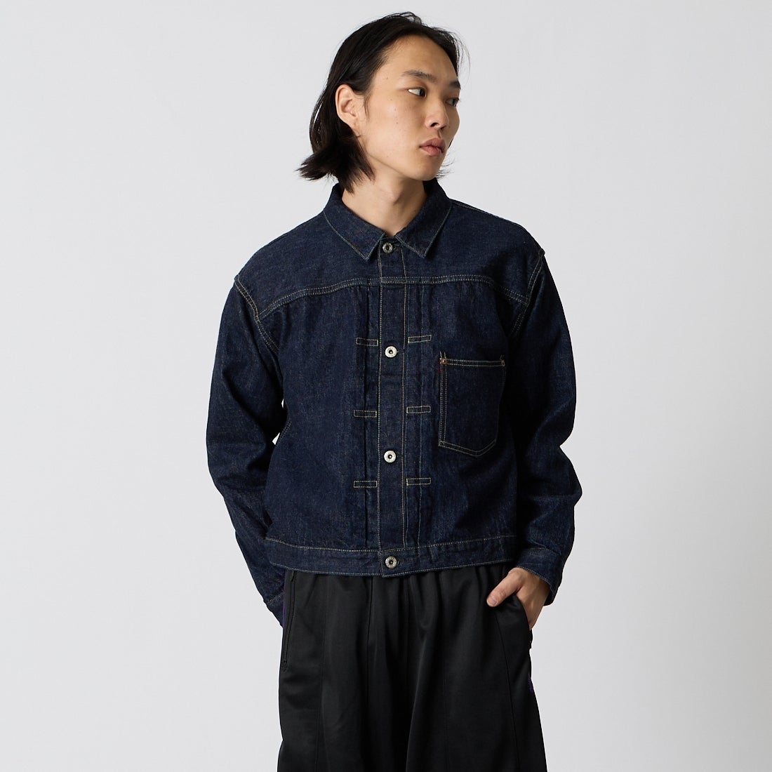 ONE WASH&&モデル身長：175cm 着用サイズ：M&&