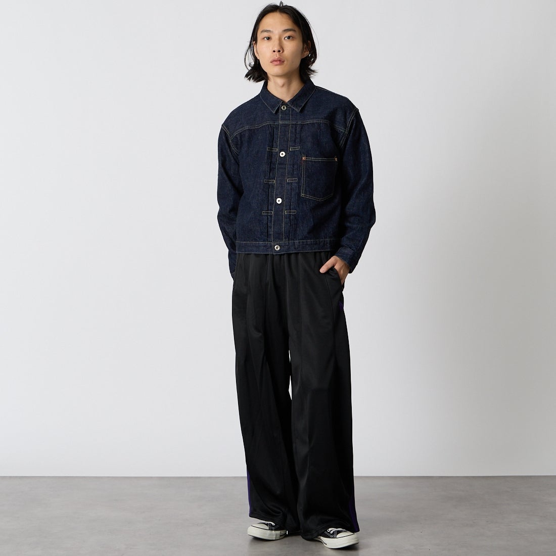 REMI RELIEF [レミレリーフ] 12oz 大戦モデルジャケット [RN1017SDR] ONE WASH &&モデル身長：175cm 着用サイズ：M&&