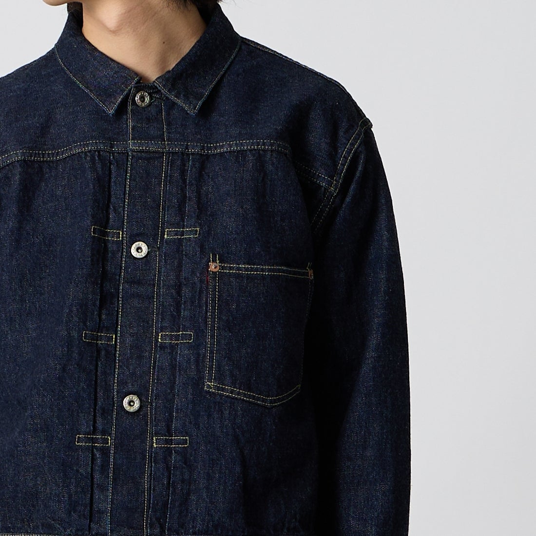 REMI RELIEF [レミレリーフ] 12oz 大戦モデルジャケット [RN1017SDR] ONE WASH &&モデル身長：175cm 着用サイズ：M&&