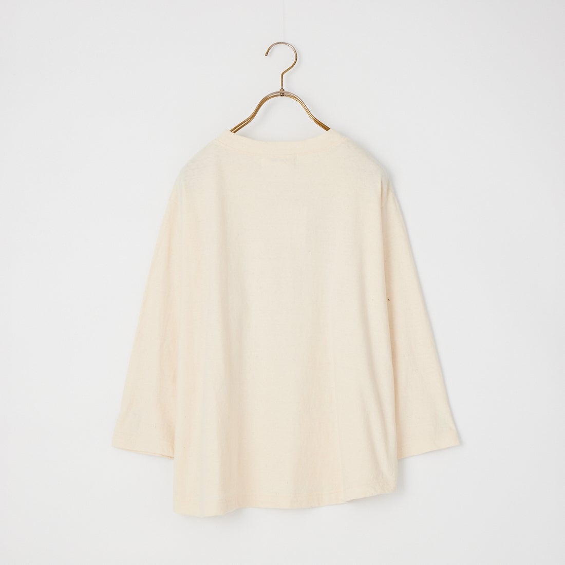 tumugu: [ツムグ] ラフィ天竺 7分袖プリントTシャツ [TC26301] 06 KINARI