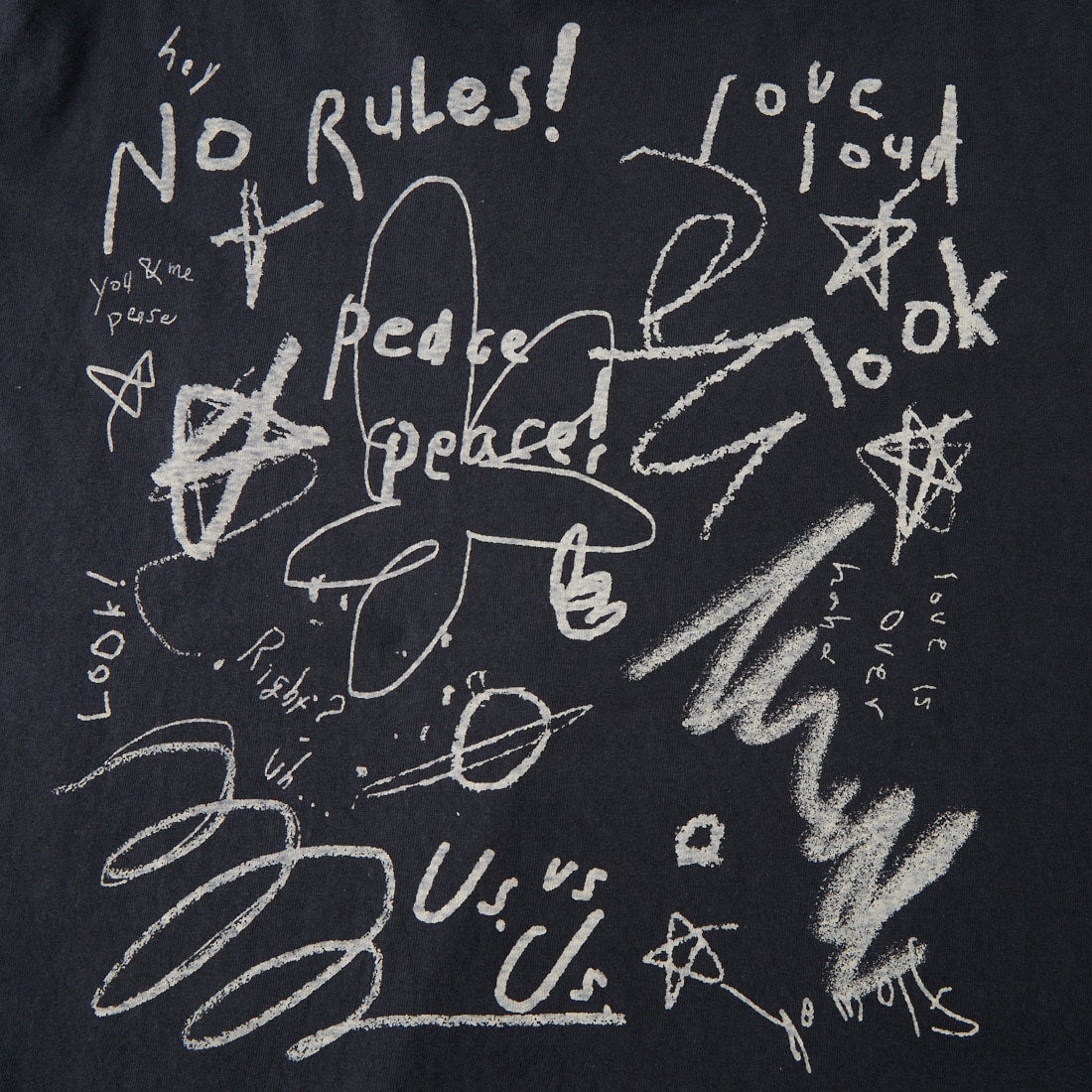 tumugu: [ツムグ] ラフィ天竺 7分袖プリントTシャツ [TC26301] 88 CHARCOA