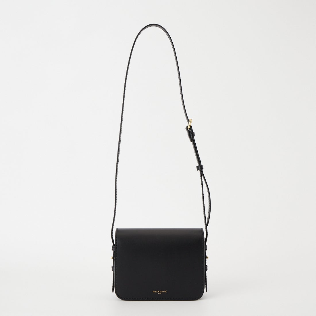 MAISON KITSUNE [メゾン キツネ] EDIE レザーバッグ [QU05170LR0001] P199 BLACK