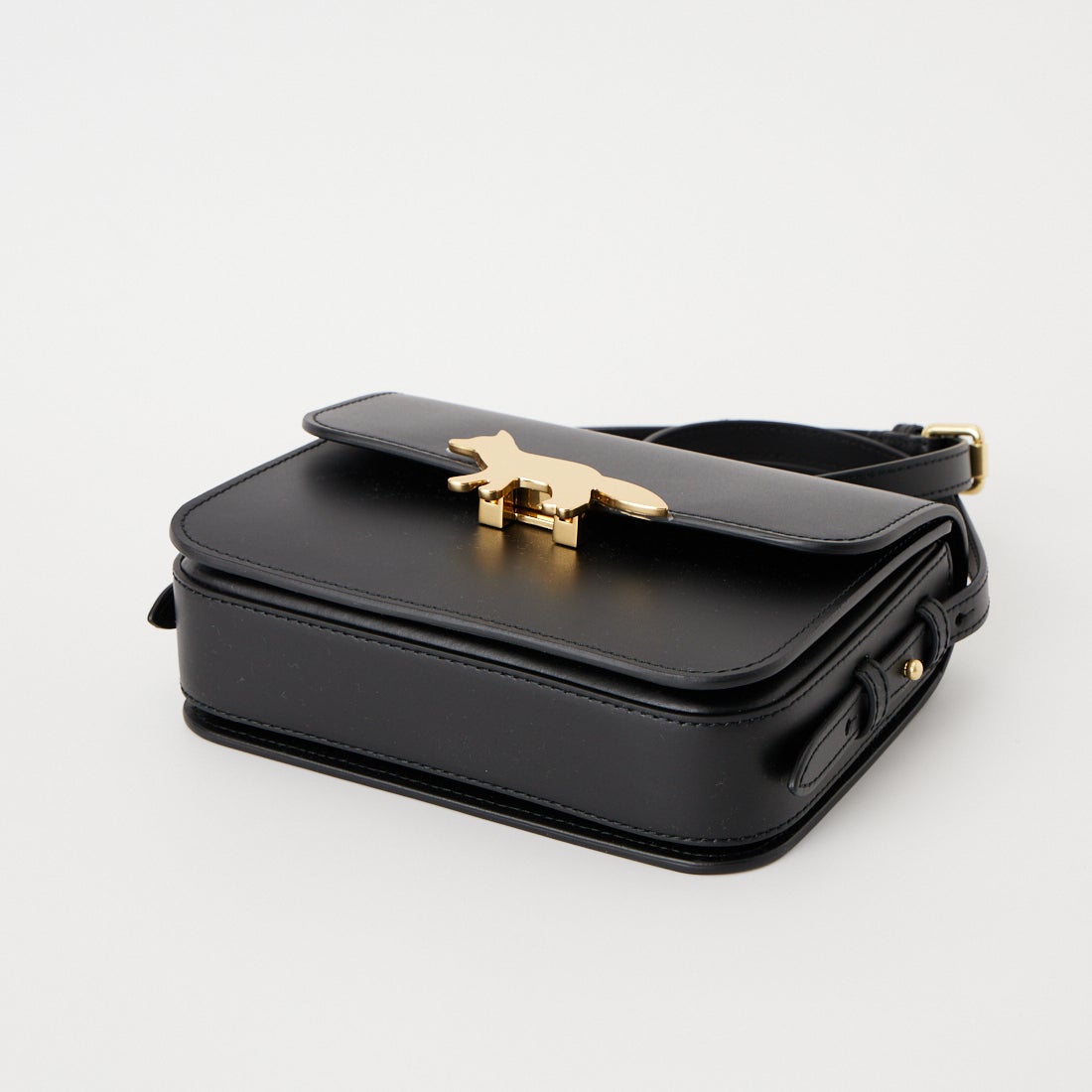 MAISON KITSUNE [メゾン キツネ] EDIE レザーバッグ [QU05170LR0001] P199 BLACK