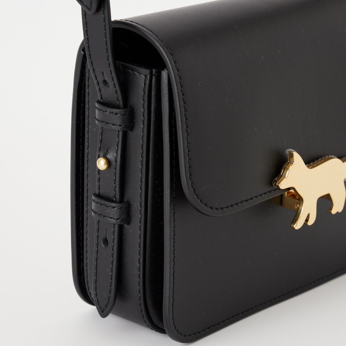 MAISON KITSUNE [メゾン キツネ] EDIE レザーバッグ [QU05170LR0001] P199 BLACK