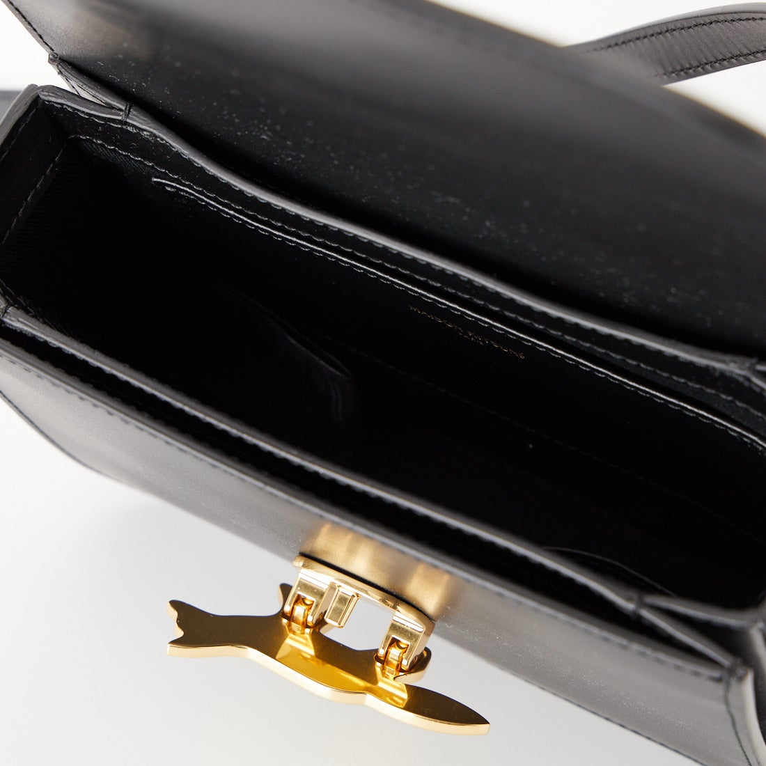 MAISON KITSUNE [メゾン キツネ] EDIE レザーバッグ [QU05170LR0001] P199 BLACK