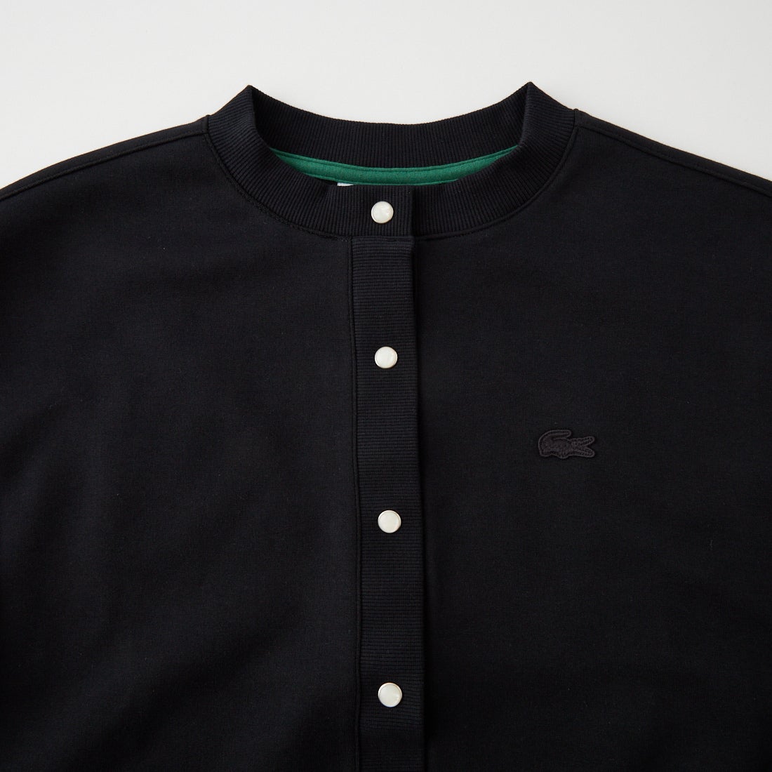 LACOSTE [ラコステ] ショート丈ダブルフェイスカーディガン [SF016] 031 BLACK