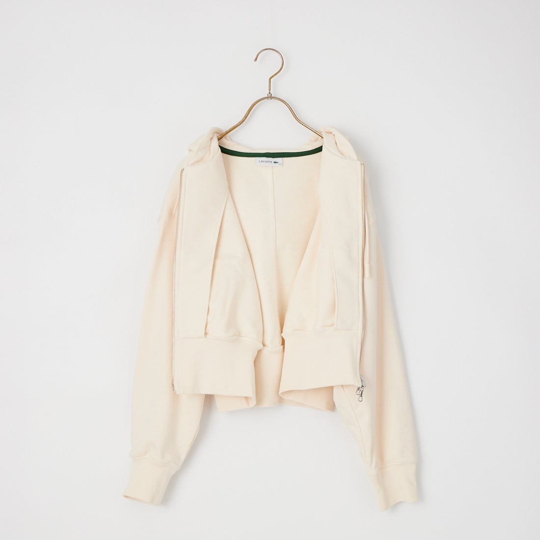 LACOSTE [ラコステ] 裏パイルクロップドジップフーディ [SF2996] XFJ LAPLAN