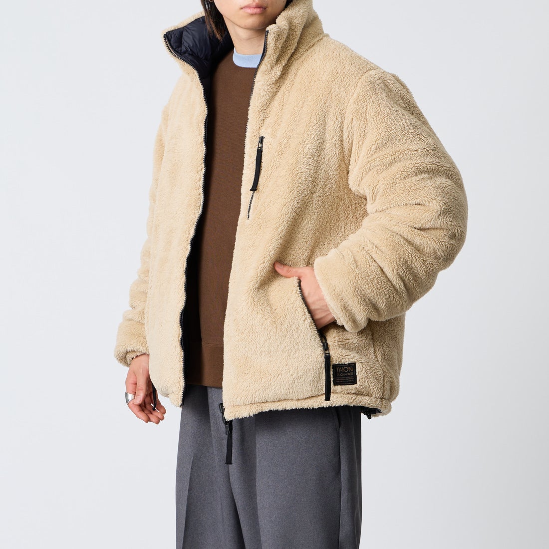 BEIGE&&モデル身長：177cm 着用サイズ：L&&