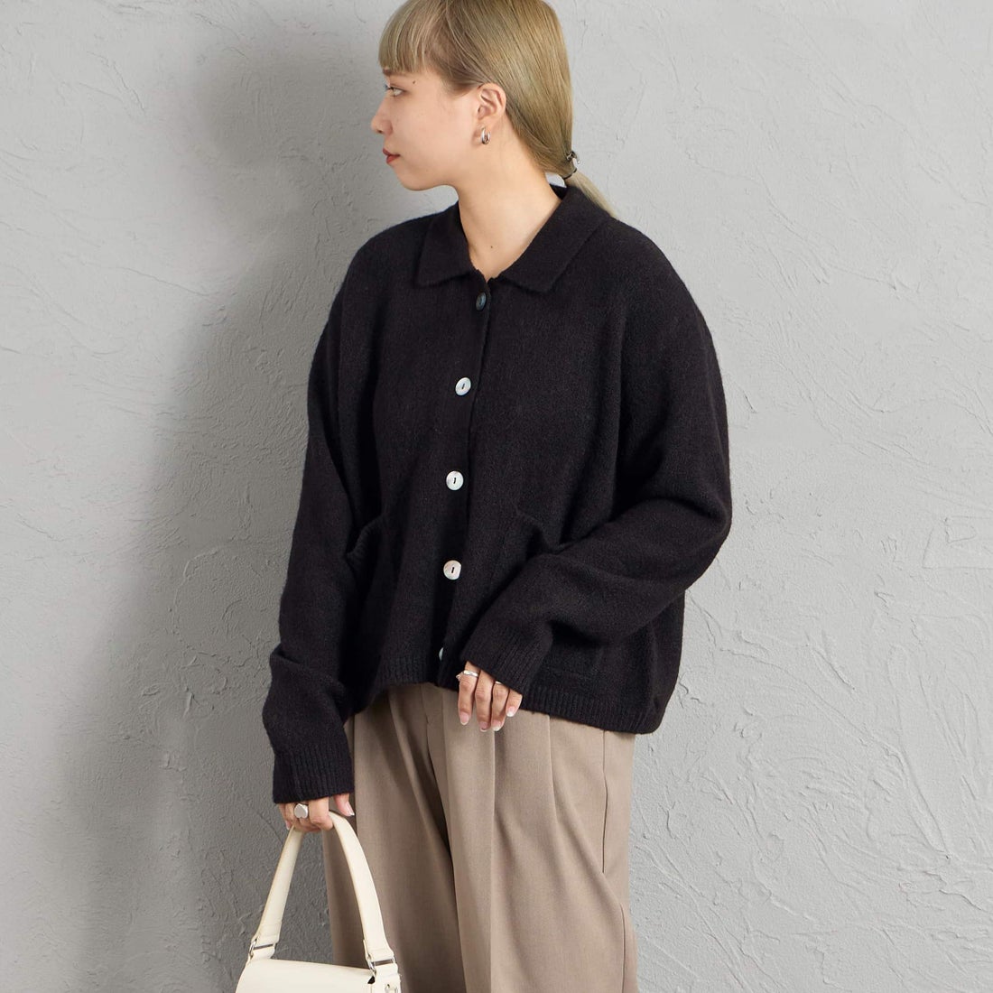 99 BLACK&&モデル身長：156cm 着用サイズ：F&&