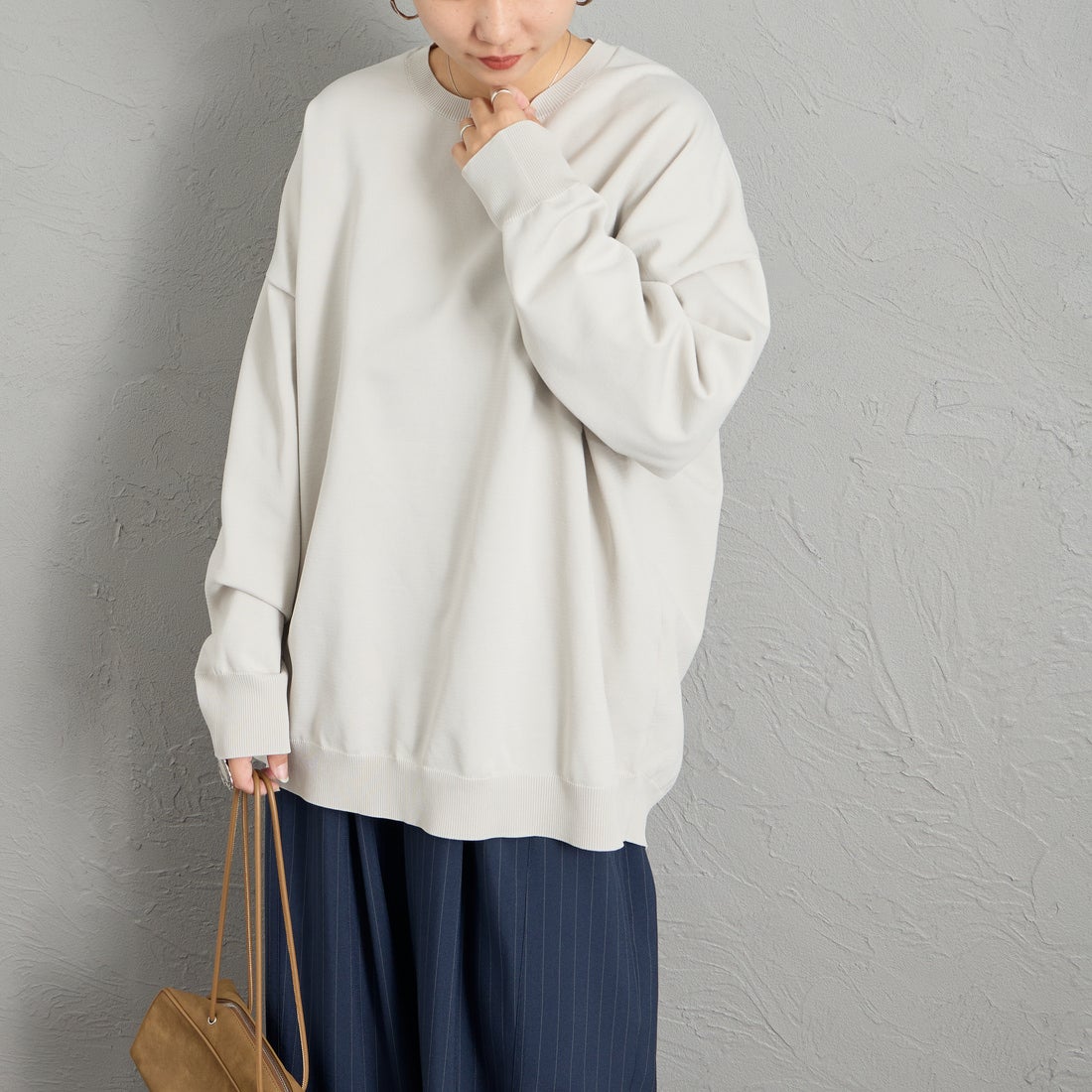 90 L.GRAY&&モデル身長：156cm 着用サイズ：F&&