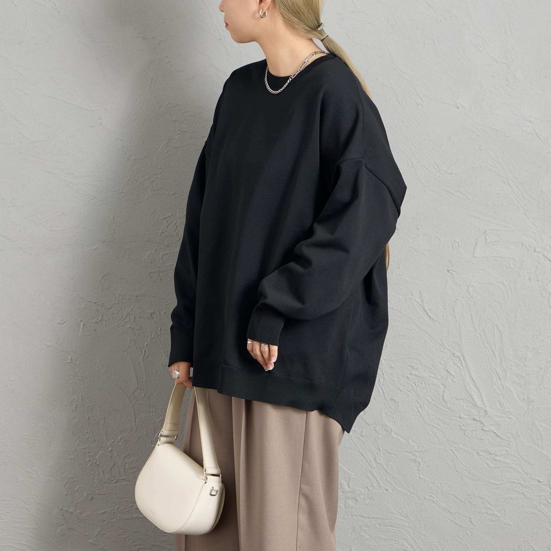 99 BLACK&&モデル身長：156cm 着用サイズ：F&&