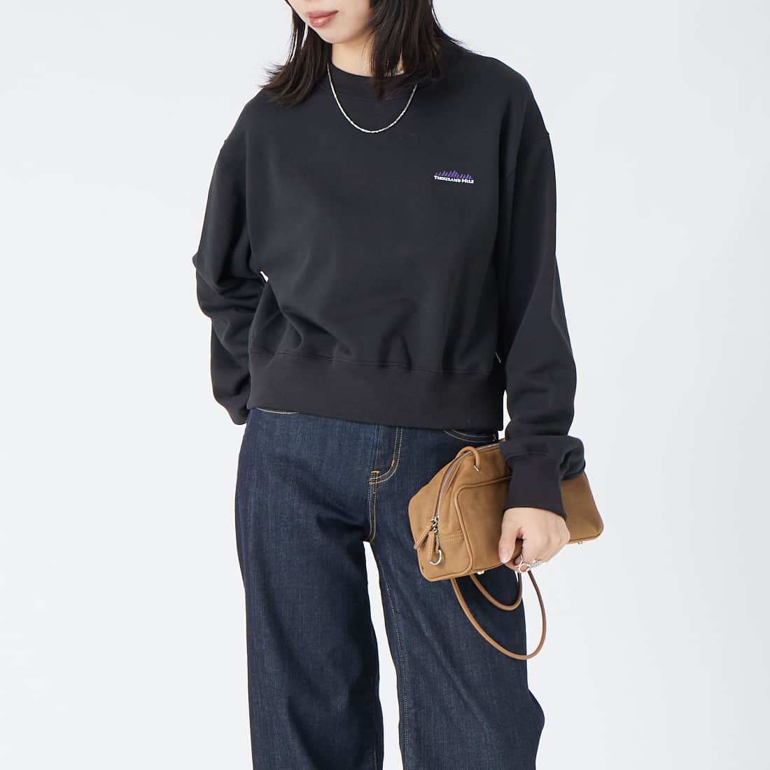 09 BLACK&&モデル身長：162cm 着用サイズ：F&&