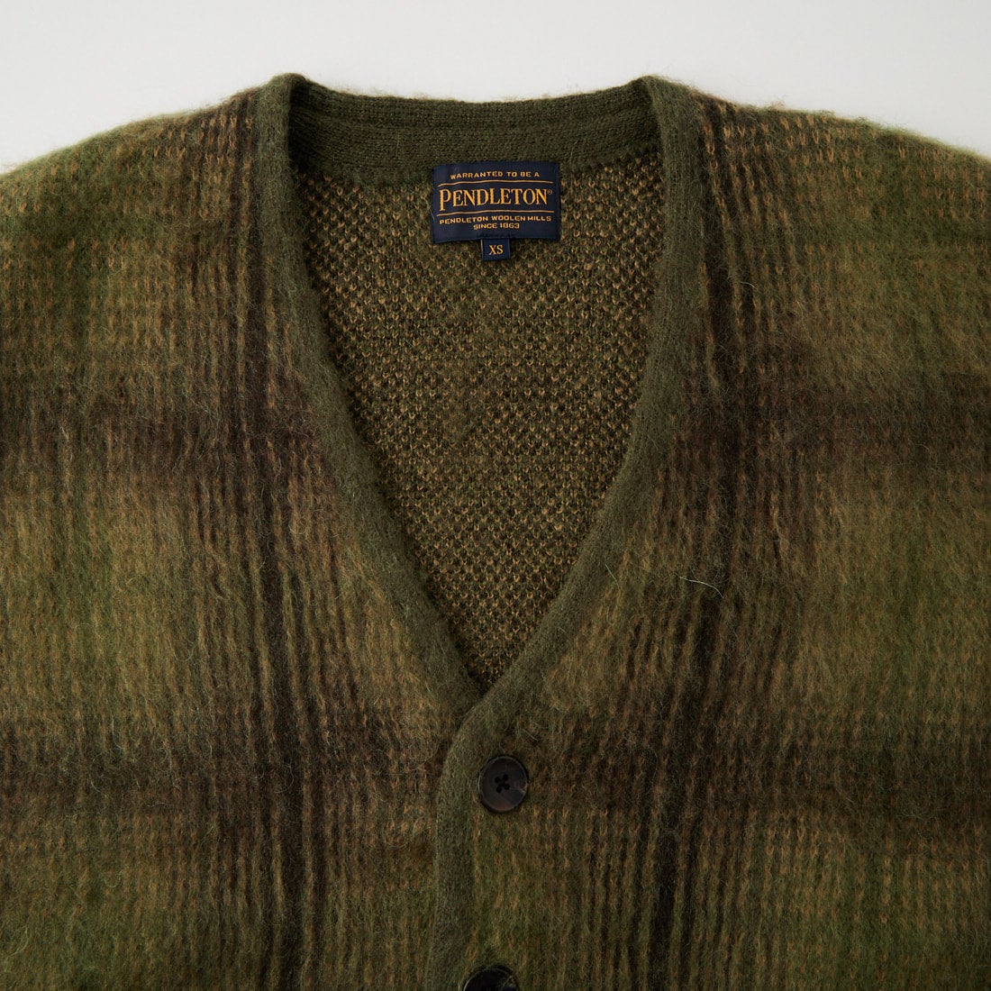 PENDLETON [ペンドルトン] プレイドカーディガン [6575-6016] 46 KHK/BRN