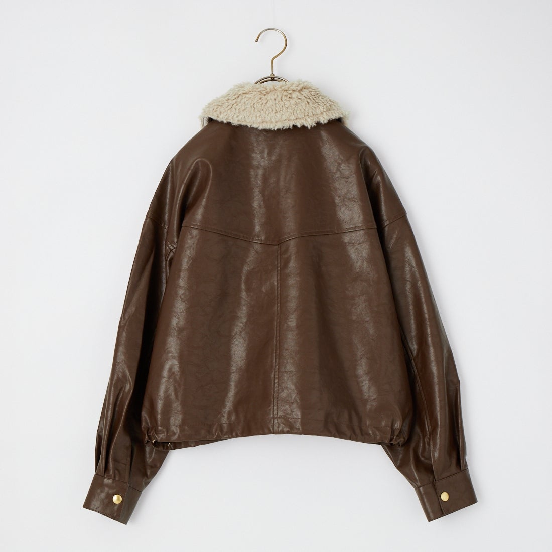 AULENTTI [オウレンティ] 別注 ボアカラー フェイクレザージャケット [G0104004-JF] BRNﾚｻﾞｰ