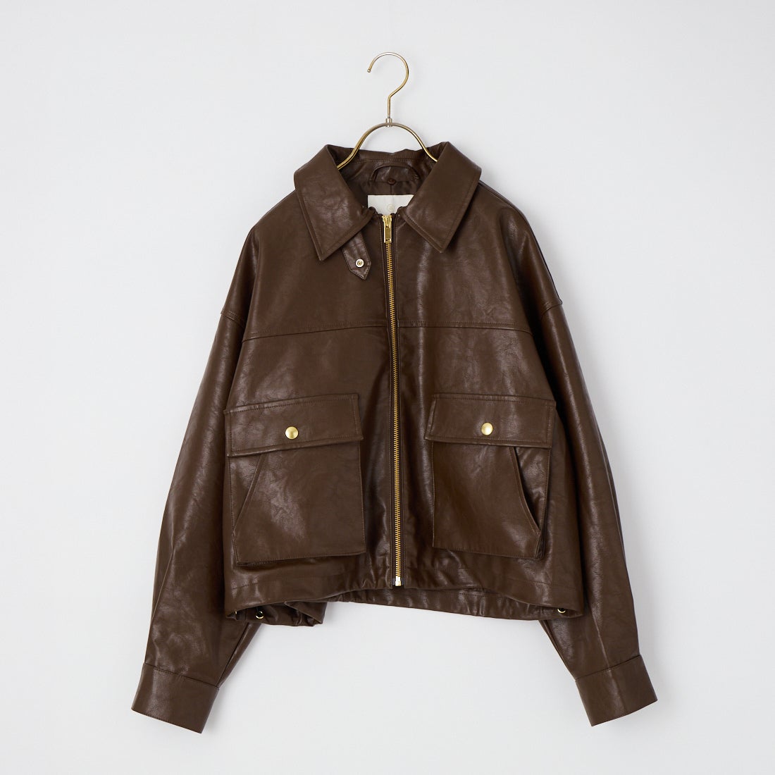 AULENTTI [オウレンティ] 別注 ボアカラー フェイクレザージャケット [G0104004-JF] BRNﾚｻﾞｰ