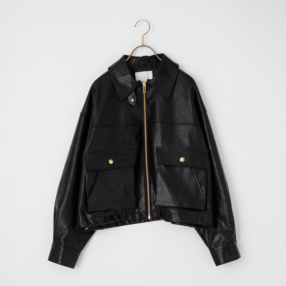 AULENTTI [オウレンティ] 別注 ボアカラー フェイクレザージャケット [G0104004-JF] BLKﾚｻﾞｰ