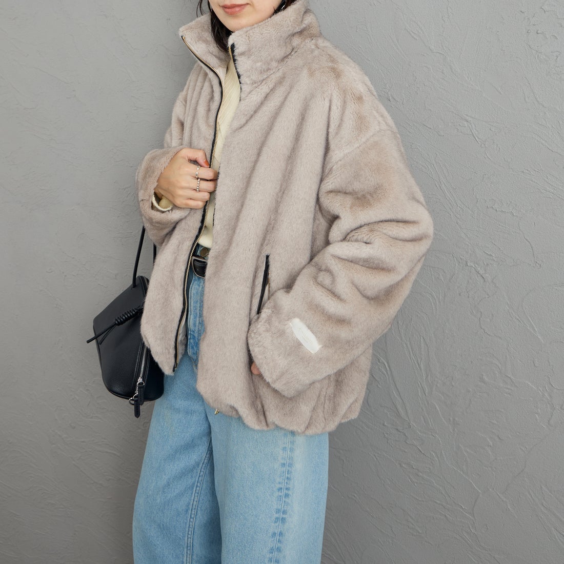 ﾗｲﾄｸﾞﾚｰ&&モデル身長：160cm 着用サイズ：F&&