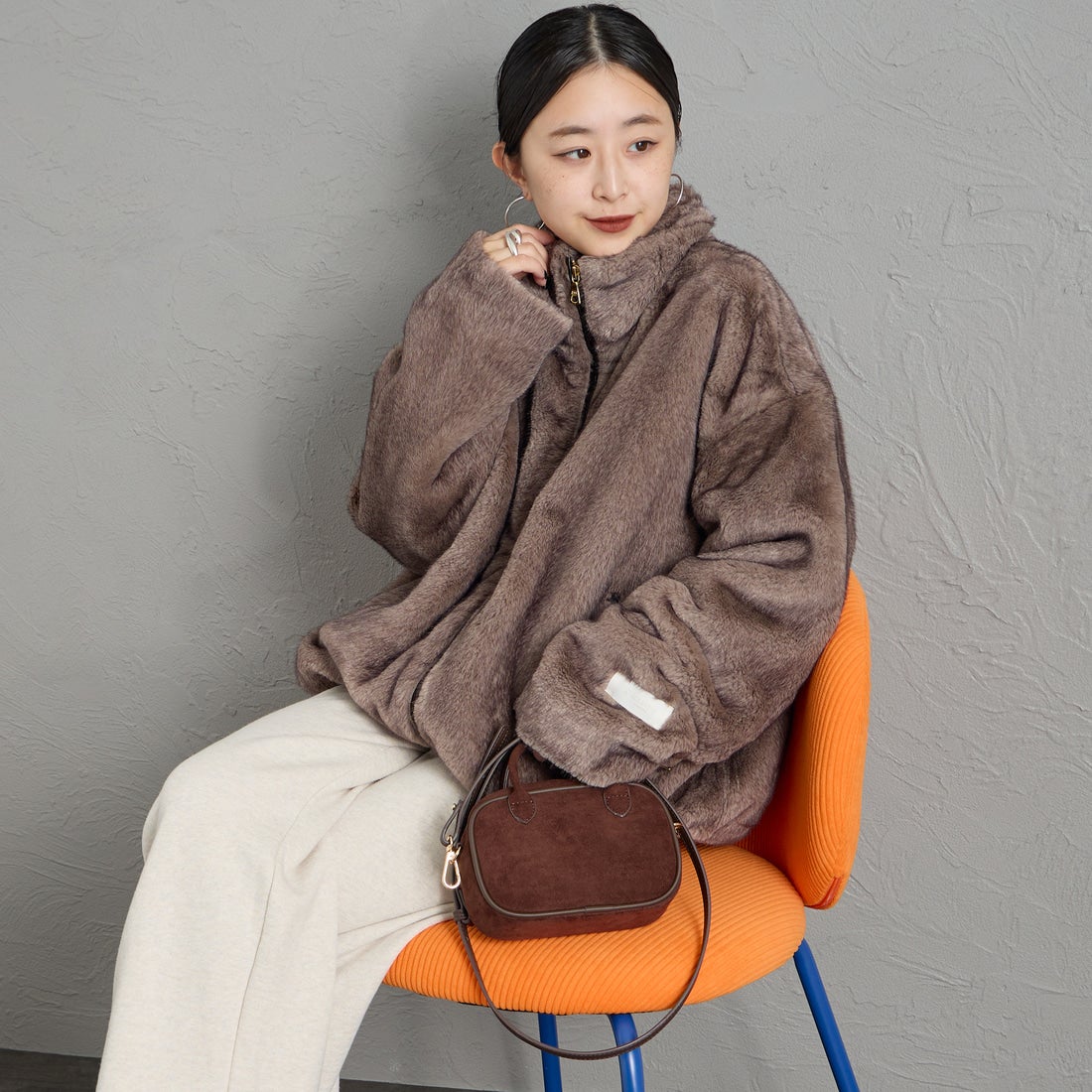 ﾁｬｺｰﾙ&&モデル身長：150cm 着用サイズ：F&&